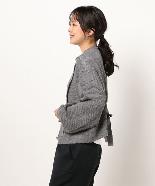 Samansa Mos2（サマンサ モスモス）の「レースボレロカーディガン（カーディガン/ボレロ・レディース・グレー/ベージュ/モカ・ﾌﾘ-）」の5枚目の写真