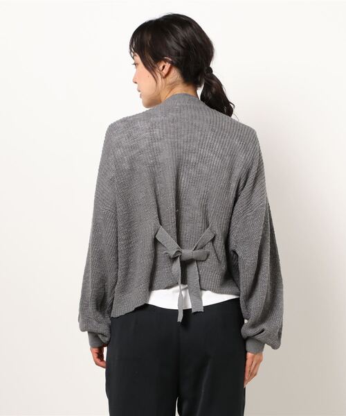 Samansa Mos2（サマンサ モスモス）の「レースボレロカーディガン（カーディガン/ボレロ・レディース・グレー/ベージュ/モカ・ﾌﾘ-）」の4枚目の写真