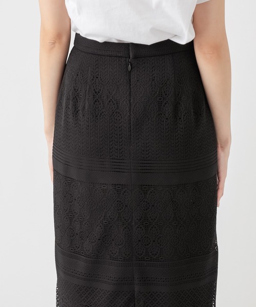 RIVE DROITE（リヴドロワ）の「クロシェ風レースナロースカート（スカート・レディース・ホワイト/ブラック・38/36）」の14枚目の写真
