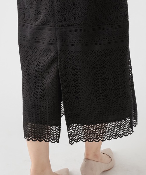 RIVE DROITE（リヴドロワ）の「クロシェ風レースナロースカート（スカート・レディース・ホワイト/ブラック・38/36）」の6枚目の写真