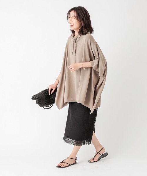 RIVE DROITE（リヴドロワ）の「クロシェ風レースナロースカート（スカート・レディース・ホワイト/ブラック・38/36）」の21枚目の写真