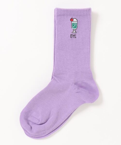 by LOVEiT（バイラビット）の「ワンポイントクルーソックス（ソックス/靴下・キッズ・ブラック/ラベンダー/オフホワイト・X-LARGE/LARGE/SMALL/MEDIUM）」の3枚目の写真