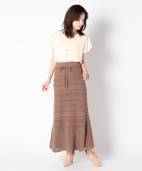 透かし柄マーメイドニットスカート Misch スカート Mairy ミッシュマッシュメイリー のファッション Misch セール Masch Mairy スカート Misch Masch Masch