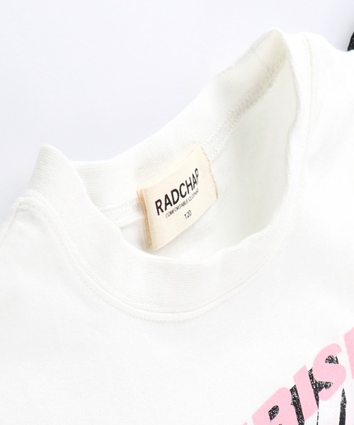 RADCHAP(ラッドチャップ)の「ボリューム袖リメイク風半袖Tシャツ(Tシャツ/カットソー・キッズ・ブラック/オフホワイト・140cm/150cm/120cm/130cm/100cm/110cm/90cm)」の10枚目の写真
