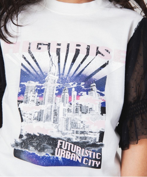 RADCHAP(ラッドチャップ)の「ボリューム袖リメイク風半袖Tシャツ(Tシャツ/カットソー・キッズ・ブラック/オフホワイト・140cm/150cm/120cm/130cm/100cm/110cm/90cm)」の22枚目の写真