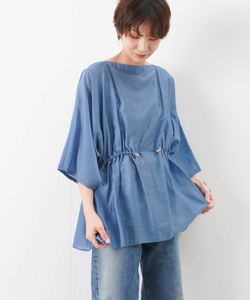 malla（マーラ）の「malla マーラ　ドロストブラウス（シャツ/ブラウス・レディース・ブラック/ブルー・FREE）」の2枚目の写真