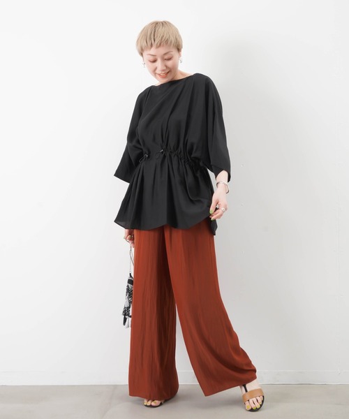 malla（マーラ）の「malla マーラ　ドロストブラウス（シャツ/ブラウス・レディース・ブラック/ブルー・FREE）」の6枚目の写真