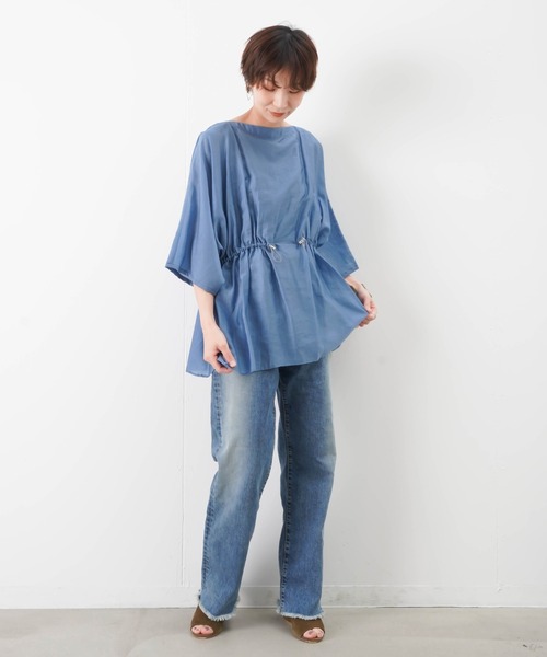 malla（マーラ）の「malla マーラ　ドロストブラウス（シャツ/ブラウス・レディース・ブラック/ブルー・FREE）」の4枚目の写真