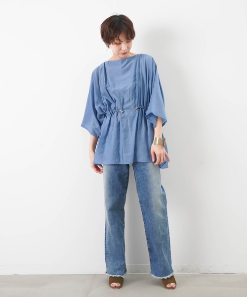 malla（マーラ）の「malla マーラ　ドロストブラウス（シャツ/ブラウス・レディース・ブラック/ブルー・FREE）」の9枚目の写真