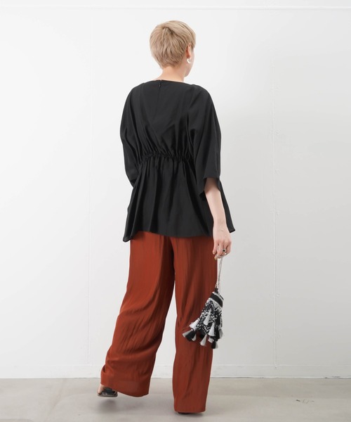 malla（マーラ）の「malla マーラ　ドロストブラウス（シャツ/ブラウス・レディース・ブラック/ブルー・FREE）」の3枚目の写真