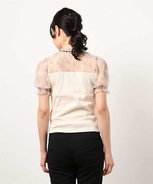 LODISPOTTO（ロディスポット）の「Ladyレースカットソー（Tシャツ/カットソー・レディース・ベージュ/ブラック/ホワイト・MEDIUM）」の4枚目の写真