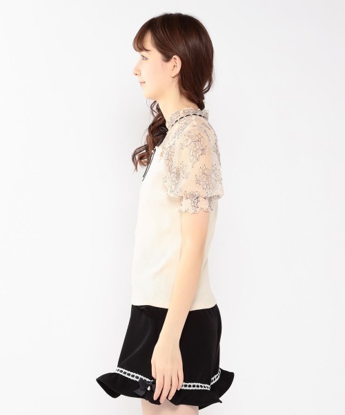 LODISPOTTO（ロディスポット）の「Ladyレースカットソー（Tシャツ/カットソー・レディース・ベージュ/ブラック/ホワイト・MEDIUM）」の6枚目の写真