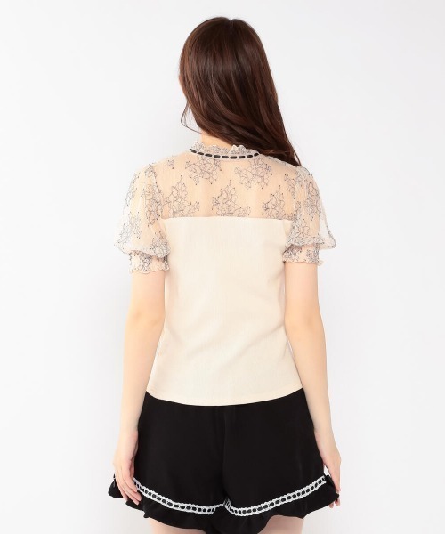 LODISPOTTO（ロディスポット）の「Ladyレースカットソー（Tシャツ/カットソー・レディース・ベージュ/ブラック/ホワイト・MEDIUM）」の7枚目の写真