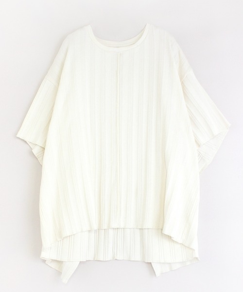 RNA(アールエヌエー)の「M1672 リブカラーシームTEE(Tシャツ/カットソー・レディース・オフホワイト/ブラック/ベージュ・MEDIUM)」の10枚目の写真