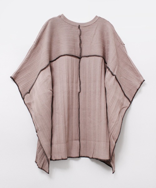 RNA(アールエヌエー)の「M1672 リブカラーシームTEE(Tシャツ/カットソー・レディース・オフホワイト/ブラック/ベージュ・MEDIUM)」の4枚目の写真