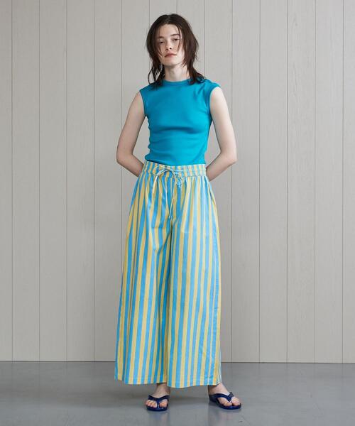 H　BEAUTY&YOUTH UNITED ARROWS（エイチビューティーアンドユースユナイテッドアローズ）の「＜H＞COTTON NO SLEEVE T-SHIRT/Tシャツ（Tシャツ/カットソー・レディース・ホワイト/ブラック/ターコイズブルー/ケリー・FREE）」の8枚目の写真