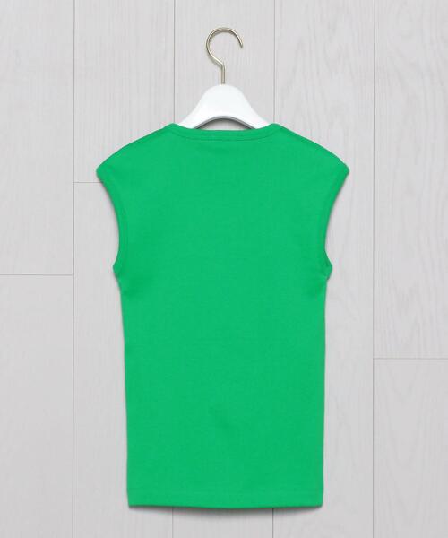 H　BEAUTY&YOUTH UNITED ARROWS（エイチビューティーアンドユースユナイテッドアローズ）の「＜H＞COTTON NO SLEEVE T-SHIRT/Tシャツ（Tシャツ/カットソー・レディース・ホワイト/ブラック/ターコイズブルー/ケリー・FREE）」の10枚目の写真