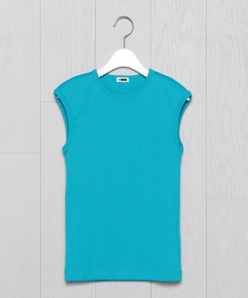 H　BEAUTY&YOUTH UNITED ARROWS（エイチビューティーアンドユースユナイテッドアローズ）の「＜H＞COTTON NO SLEEVE T-SHIRT/Tシャツ（Tシャツ/カットソー・レディース・ホワイト/ブラック/ターコイズブルー/ケリー・FREE）」の17枚目の写真