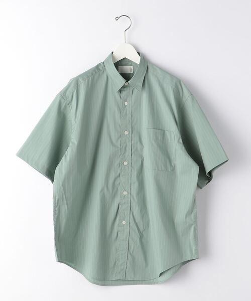 green label relaxing（グリーンレーベルリラクシング）の「＜ 機能 / 伸縮性 ＞ Livelihood Mover(s) ピンストライプ 半袖 シャツ ♯（シャツ/ブラウス・メンズ・ネイビー/オリーブ・X-SMALL/XX-LARGE/X-LARGE/MEDIUM/SMALL/LARGE）」の17枚目の写真