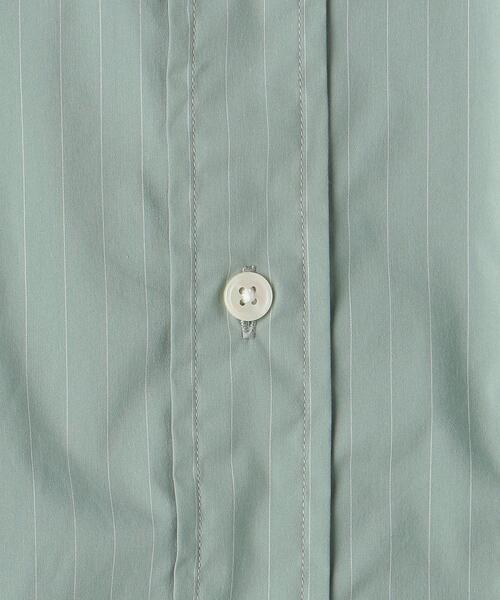 green label relaxing（グリーンレーベルリラクシング）の「＜ 機能 / 伸縮性 ＞ Livelihood Mover(s) ピンストライプ 半袖 シャツ ♯（シャツ/ブラウス・メンズ・ネイビー/オリーブ・X-SMALL/XX-LARGE/X-LARGE/MEDIUM/SMALL/LARGE）」の18枚目の写真