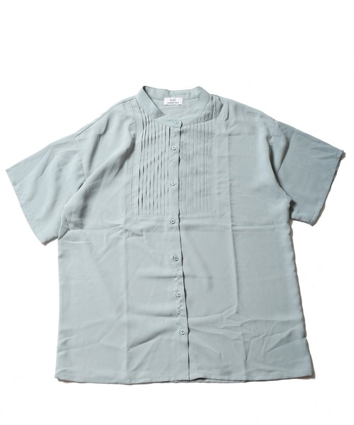 Lull（ルル）の「【Lull / ルル】プリーツバンドカラーシャツ（シャツ/ブラウス・レディース・グレイッシュベージュ/ピンク/ホワイト/ミント/ブラック/ベージュ・ONESIZE）」の20枚目の写真