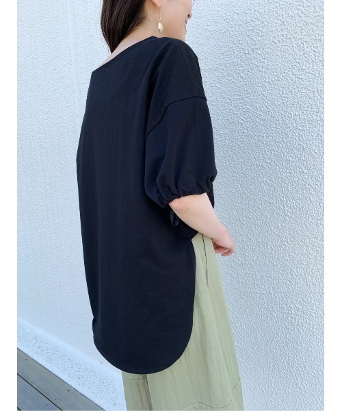 BEARDSLEY(ビアズリー)の「袖口絞りTシャツ(Tシャツ/カットソー・レディース・ブラック/ライトグレー・FREE)」の8枚目の写真