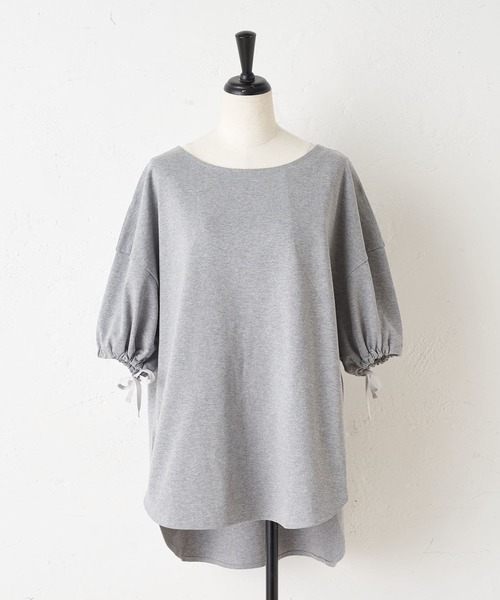 BEARDSLEY(ビアズリー)の「袖口絞りTシャツ(Tシャツ/カットソー・レディース・ブラック/ライトグレー・FREE)」の21枚目の写真