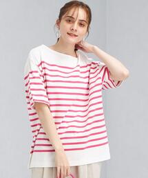 green label relaxing | SC パネル ボーダー バスク ショート スリーブ Tシャツ(Tシャツ/カットソー)