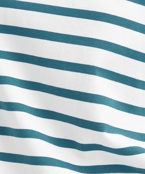 green label relaxing(グリーンレーベルリラクシング)の「SC パネル ボーダー バスク ショート スリーブ Tシャツ(Tシャツ/カットソー・レディース・ロイヤルブルー/ケリー/ピンク・FREE)」の12枚目の写真