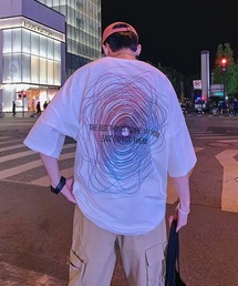 NOWLE（ノウル）の「【NOWLE】サイケデリックバックプリント オーバーシルエット半袖 Tシャツ（Tシャツ/カットソー・メンズ）」