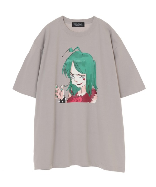 ROMPUS（ロンパース）の「【ROMPUS×JUN INAGAWA】GREENちゃんは半袖で汗かかない（Tシャツ/カットソー・レディース・ブラック/グレー/オフホワイト・2/3）」の5枚目の写真