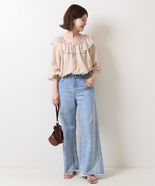 Spick & Span（スピックアンドスパン）の「フリルカラーブラウス◆（シャツ/ブラウス・レディース・ブラック/アイボリー/カーキ・FREE）」の10枚目の写真