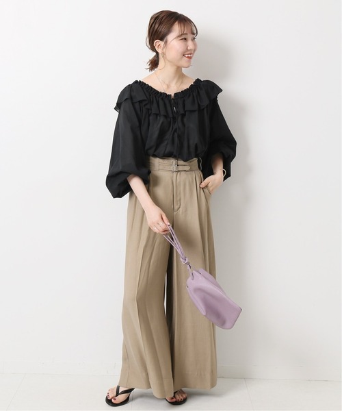 Spick & Span（スピックアンドスパン）の「フリルカラーブラウス◆（シャツ/ブラウス・レディース・ブラック/アイボリー/カーキ・FREE）」の16枚目の写真