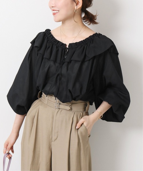 Spick & Span（スピックアンドスパン）の「フリルカラーブラウス◆（シャツ/ブラウス・レディース・ブラック/アイボリー/カーキ・FREE）」の17枚目の写真