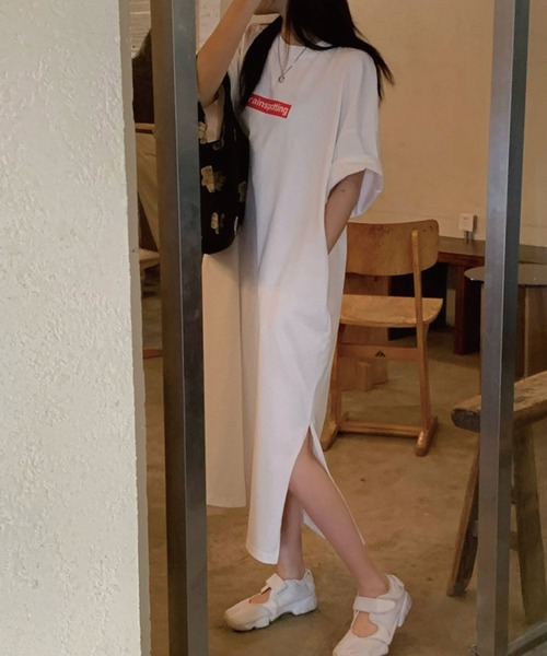 meJane(ミージェーン)の「ルーズシルエットTシャツロングワンピース【ZOZOTOWN限定】(ワンピース・レディース・ホワイト/グレー/ブルー・FREE)」の5枚目の写真