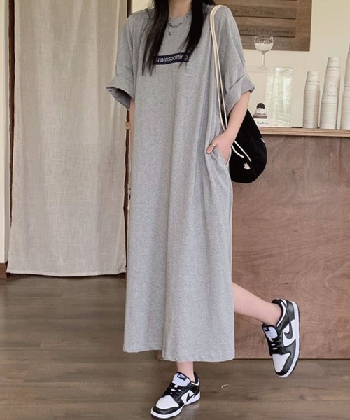 meJane(ミージェーン)の「ルーズシルエットTシャツロングワンピース【ZOZOTOWN限定】(ワンピース・レディース・ホワイト/グレー/ブルー・FREE)」の10枚目の写真