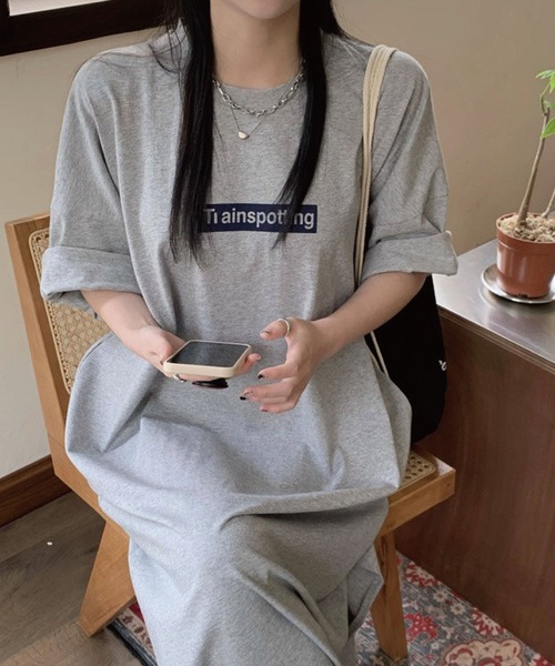 meJane(ミージェーン)の「ルーズシルエットTシャツロングワンピース【ZOZOTOWN限定】(ワンピース・レディース・ホワイト/グレー/ブルー・FREE)」の9枚目の写真