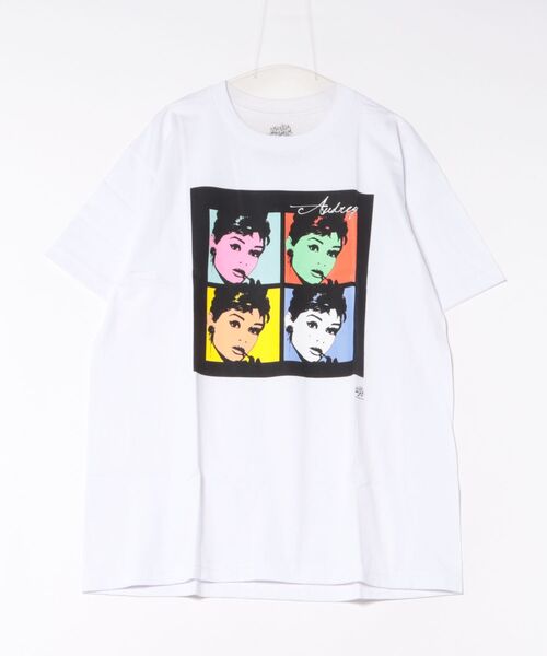 tone（トーン）の「【RadioDays/ラジオデイズ】AUDREY HEPBURN S/S TEE(UN)（Tシャツ/カットソー・メンズ・ホワイト/ブラック・LARGE/MEDIUM/X-LARGE）」の2枚目の写真