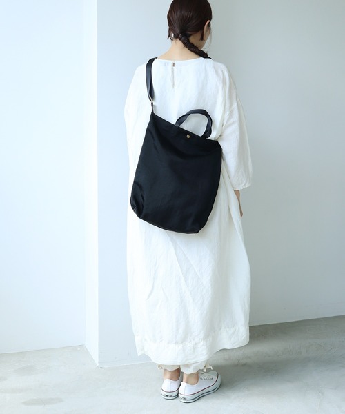 note et silence （ノートエシロンス）の「.ナイロンツイル ショルダーBAG（ショルダーバッグ・レディース・カーキ/ブラック・FREE）」の16枚目の写真