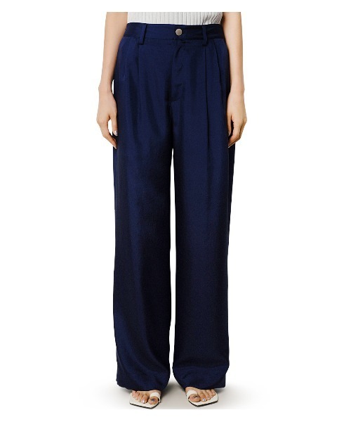 LE CIEL BLEU（ルシェルブルー）の「Shiny Wide-Leg Pants（その他パンツ・レディース・ネイビー/オフホワイト/イエロー・38/36/34）」の18枚目の写真