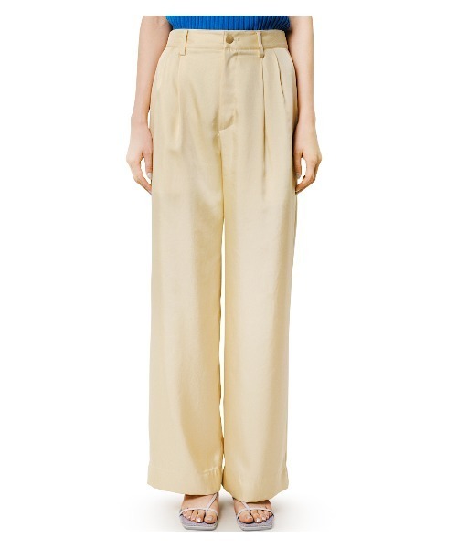 LE CIEL BLEU（ルシェルブルー）の「Shiny Wide-Leg Pants（その他パンツ・レディース・ネイビー/オフホワイト/イエロー・38/36/34）」の20枚目の写真