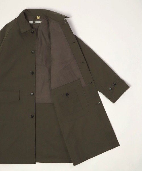 OMNIGOD（オムニゴッド）の「[OMNIGOD womens / オムニゴッド] SOLOTEXメモリータスラン フレンチワークコート（ステンカラーコート・レディース・ネイビー/オリーブ・0）」の17枚目の写真