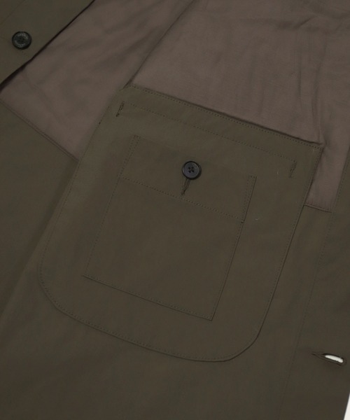 OMNIGOD（オムニゴッド）の「[OMNIGOD womens / オムニゴッド] SOLOTEXメモリータスラン フレンチワークコート（ステンカラーコート・レディース・ネイビー/オリーブ・0）」の18枚目の写真