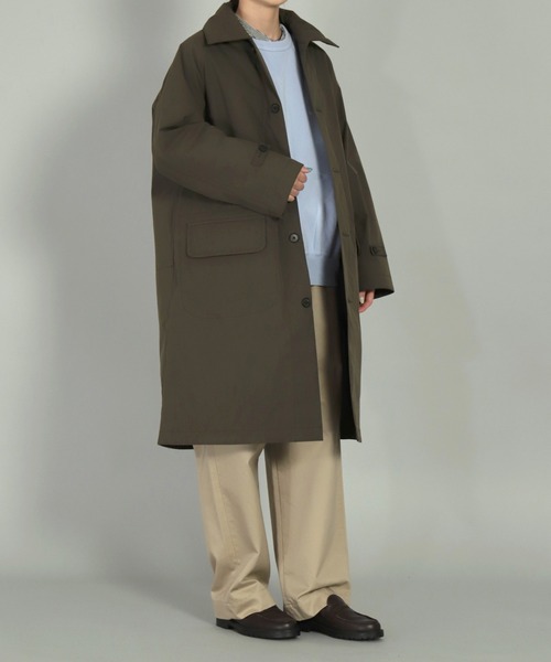 OMNIGOD（オムニゴッド）の「[OMNIGOD womens / オムニゴッド] SOLOTEXメモリータスラン フレンチワークコート（ステンカラーコート・レディース・ネイビー/オリーブ・0）」の21枚目の写真