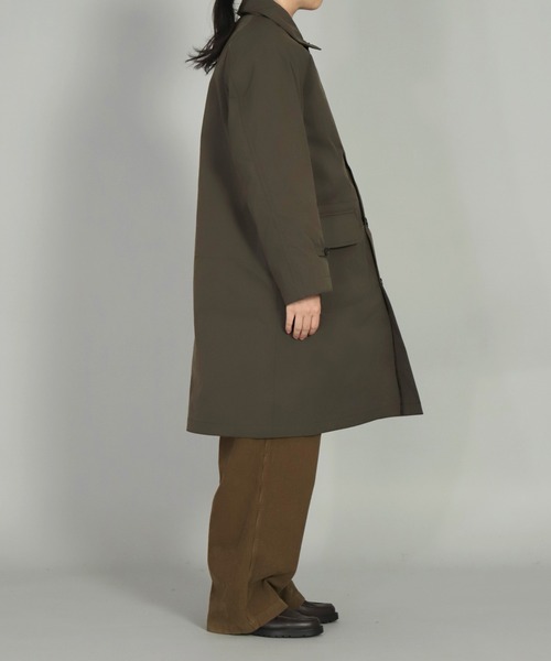 OMNIGOD（オムニゴッド）の「[OMNIGOD womens / オムニゴッド] SOLOTEXメモリータスラン フレンチワークコート（ステンカラーコート・レディース・ネイビー/オリーブ・0）」の6枚目の写真