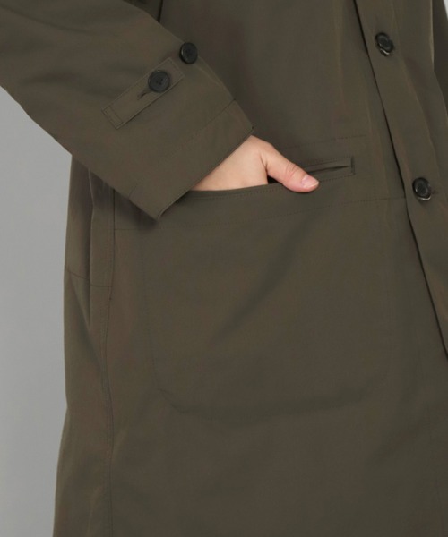 OMNIGOD（オムニゴッド）の「[OMNIGOD womens / オムニゴッド] SOLOTEXメモリータスラン フレンチワークコート（ステンカラーコート・レディース・ネイビー/オリーブ・0）」の10枚目の写真