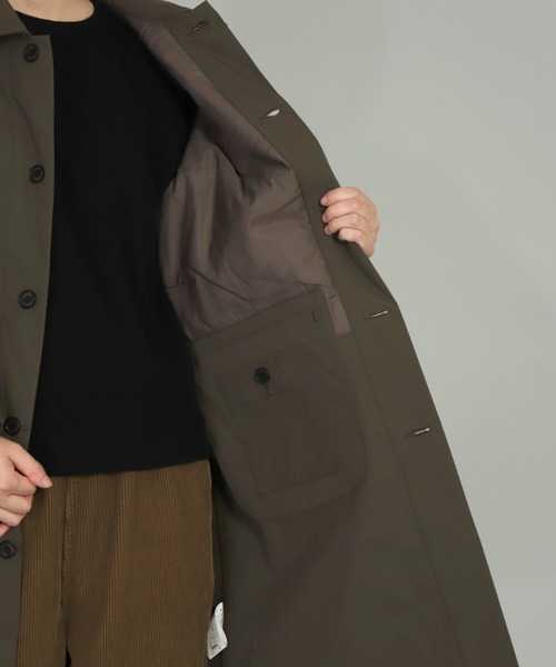 OMNIGOD（オムニゴッド）の「[OMNIGOD womens / オムニゴッド] SOLOTEXメモリータスラン フレンチワークコート（ステンカラーコート・レディース・ネイビー/オリーブ・0）」の12枚目の写真