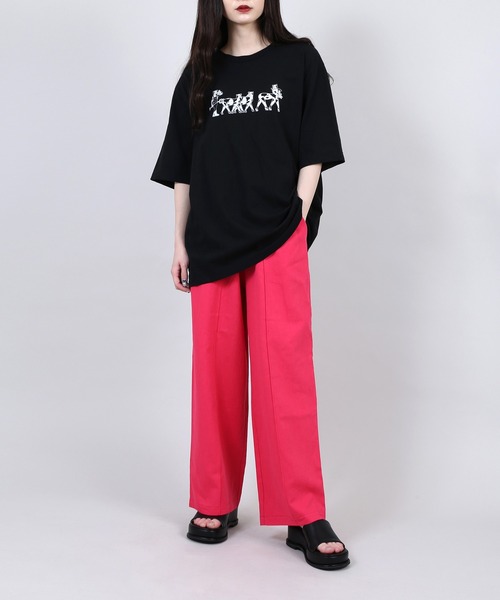 PUNYUS(プニュズ)の「Cattle Tシャツ(Tシャツ/カットソー・レディース・ブラック/ホワイト/グリーン/イエロー・3/4/1/2)」の5枚目の写真