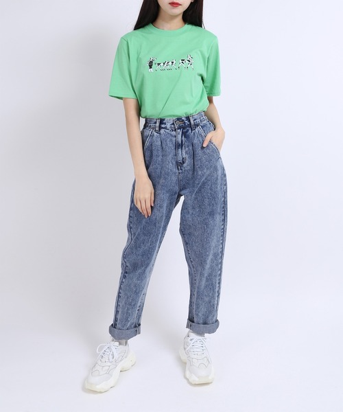 PUNYUS(プニュズ)の「Cattle Tシャツ(Tシャツ/カットソー・レディース・ブラック/ホワイト/グリーン/イエロー・3/4/1/2)」の10枚目の写真