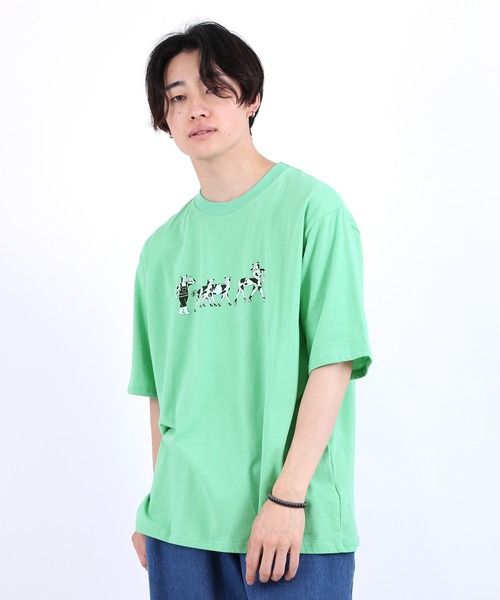PUNYUS(プニュズ)の「Cattle Tシャツ(Tシャツ/カットソー・レディース・ブラック/ホワイト/グリーン/イエロー・3/4/1/2)」の19枚目の写真